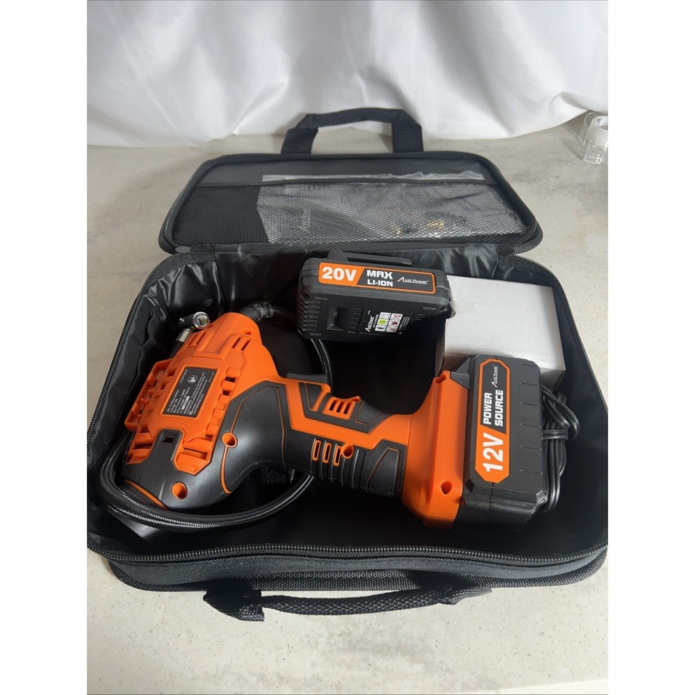 Avid Power 20V Cordless Tire Inflator w/ Digital Gauge & 12V Adapter